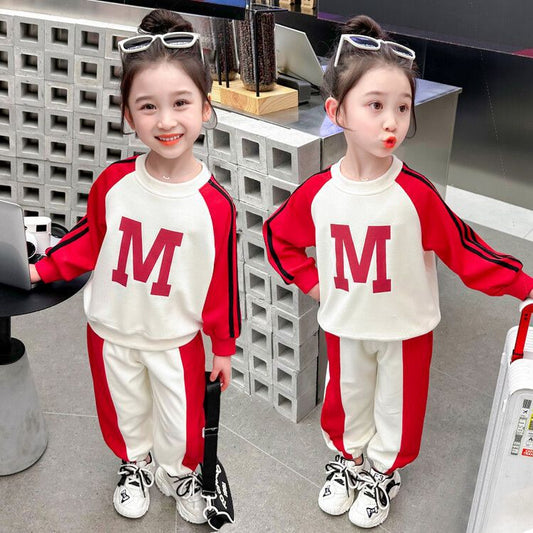 Children's Spring Suit 2024 New Handsome Boys Spring Autumn Sportswear Boys Fashionable Casual Two-Piece Trend