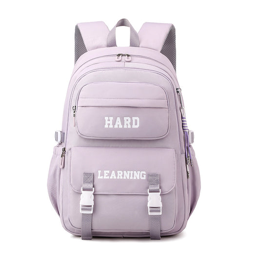 New junior high school student school bag, college student college style, casual simple backpack, fashion trend, middle school student backpack