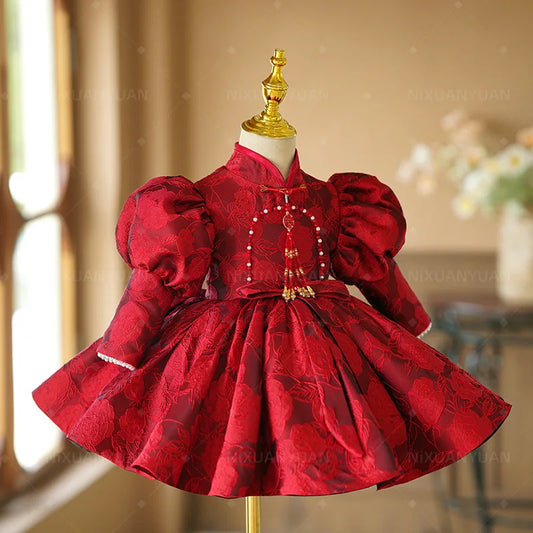 New Girls Dresses 2024 Children Dress Flower Girl Dresses for Weddings Children's Dress Girl Party Luxury Kids' Formal Baby Gala