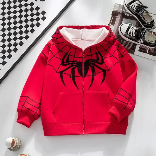 Spiderman children's hooded sweatshirt coat baby autumn clothing new cartoon boys fashion personality cardigan foreign style