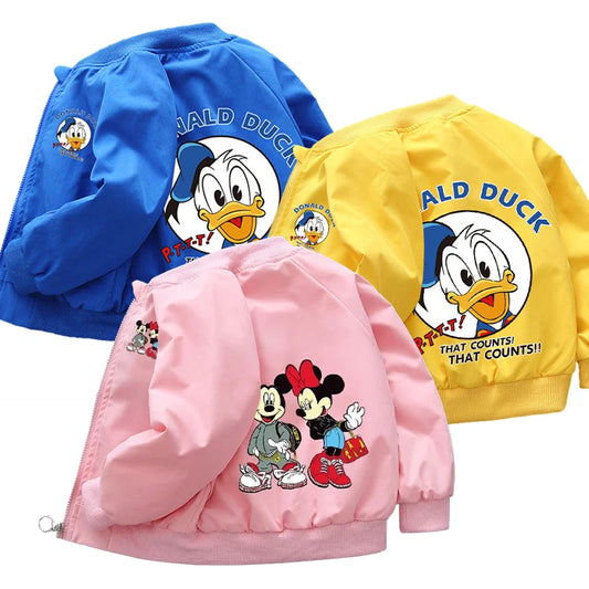 Spring Baby Boys Girls Coats Cartoon Mickey Mouse Hoodies Jacket For Kids Sweatshirt Children Windbreaker Outerwear 1-6 Years