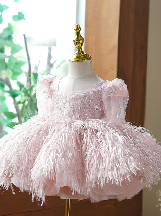 Light Luxury High end Flower Girl Princess Dress Girls' Walk Show Host Performance Dress First Christmas Ball Evening Dress