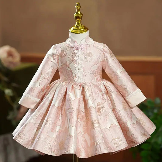 Spanish Princess Lolita Prom Gown Baby Royal Dress Baby Birthday Baptism Dress Girl Easter Eid A2136