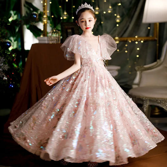 Party Dresses for Girls Dress Flower Girl Dress Children Clothes Girl Brides Wedding Dresses 2024 Sukienka Ball Gown Elegant Kid