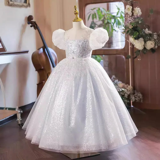 First Communion Dresses for Girls From 8 to 12 Years Old Wedding Dress for Kids Girl Simple and Elegant Formal Dress Ball Gown